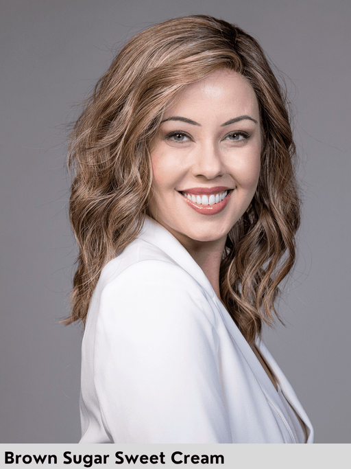 DALGONA 16 - lunghezza 40cm - riga sinistra, attaccatura naturale - Wig Love - Parrucca SinteticaBrown Sugar Sweet Cream