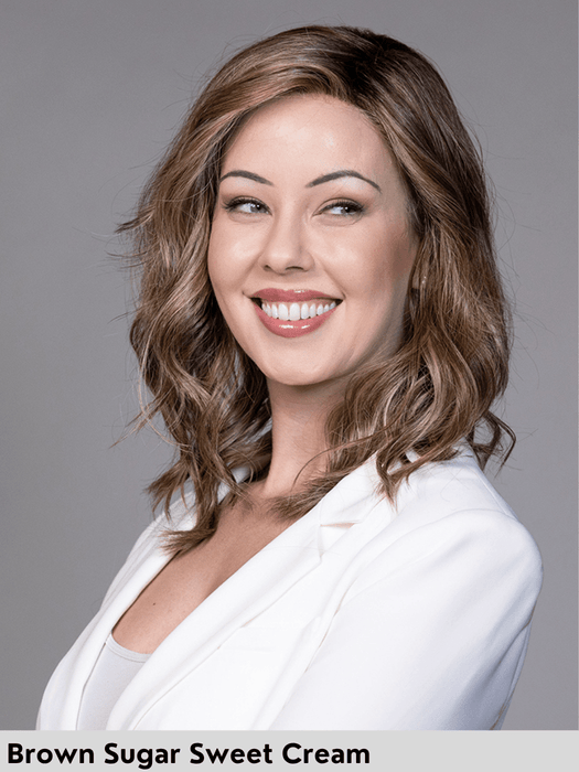 DALGONA 16 - lunghezza 40cm - riga sinistra, attaccatura naturale - Wig Love - Parrucca SinteticaBrown Sugar Sweet Cream