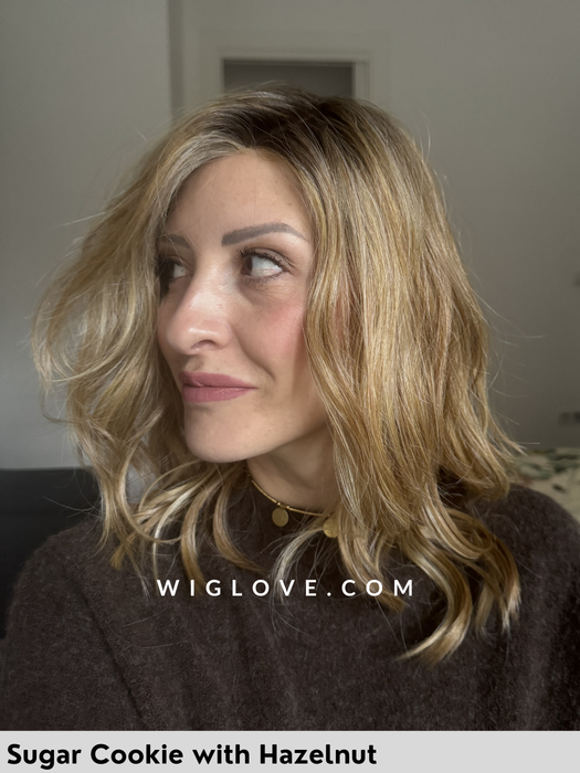 dalgona 16 belle tress parrucca termoresistente mossa lunga lacefront riga sinistra cafe collection