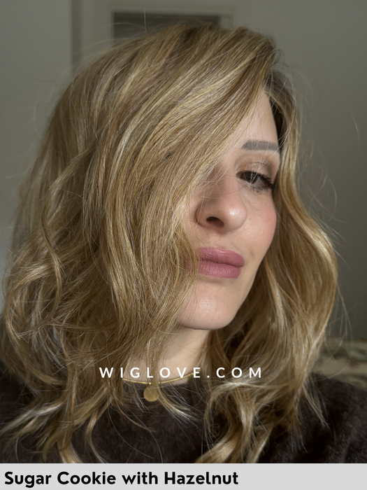 dalgona 16 belle tress parrucca termoresistente mossa lunga lacefront riga sinistra cafe collection