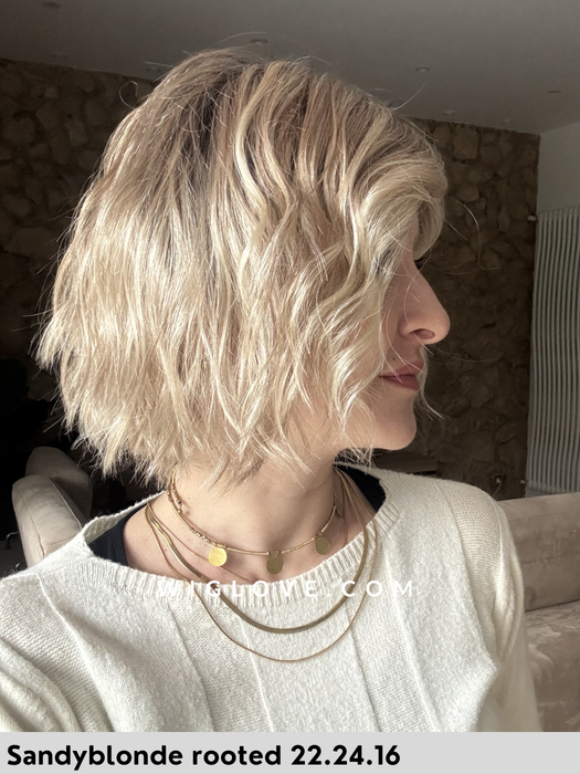 dance mono part ellen wille sandyblonde rooted parrucca sintetica caschetto mosso lacefront riga sinistra