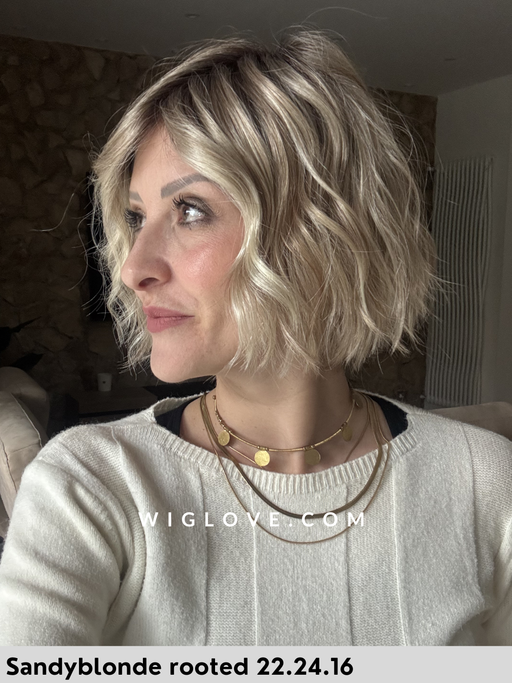 dance mono part ellen wille sandyblonde rooted parrucca sintetica caschetto mosso lacefront riga sinistra