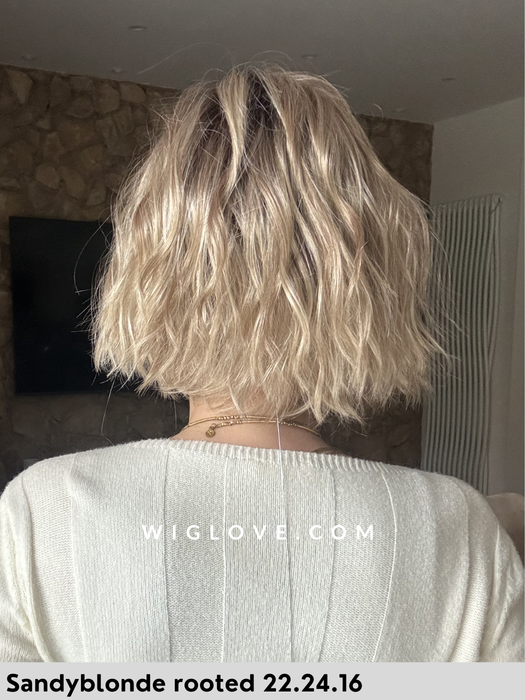 dance mono part ellen wille sandyblonde rooted parrucca sintetica caschetto mosso lacefront riga sinistra