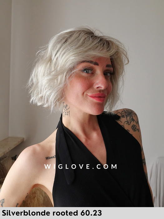 dance mono part ellen wille sandyblonde rooted parrucca sintetica caschetto mosso lacefront riga sinistra