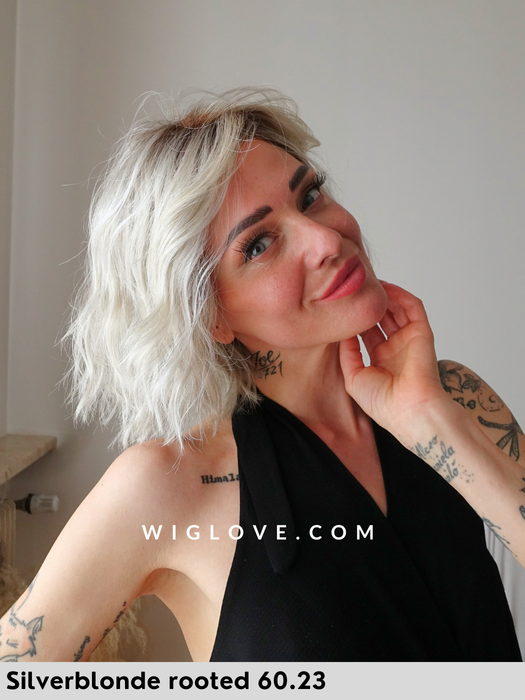 dance mono part ellen wille sandyblonde rooted parrucca sintetica caschetto mosso lacefront riga sinistra