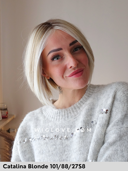 dawn jon renau parrucca sintetica termoresistente piastrabile caschetto corto piega liscia lacefront riga libera