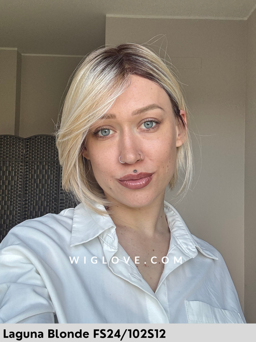 dawn jon renau parrucca sintetica termoresistente piastrabile caschetto corto piega liscia lacefront riga libera