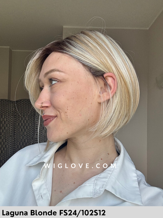 dawn jon renau parrucca sintetica termoresistente piastrabile caschetto corto piega liscia lacefront riga libera