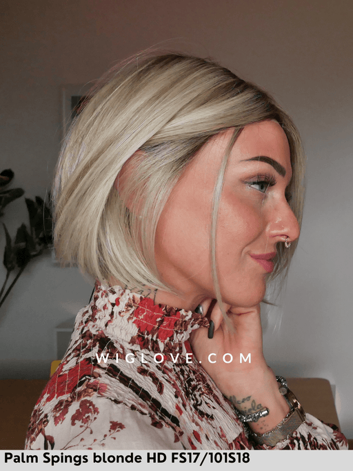 dawn jon renau parrucca sintetica termoresistente piastrabile caschetto corto piega liscia lacefront riga libera