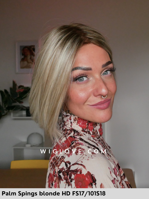 dawn jon renau parrucca sintetica termoresistente piastrabile caschetto corto piega liscia lacefront riga libera