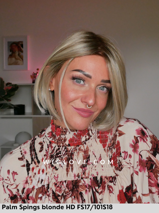 dawn jon renau parrucca sintetica termoresistente piastrabile caschetto corto piega liscia lacefront riga libera