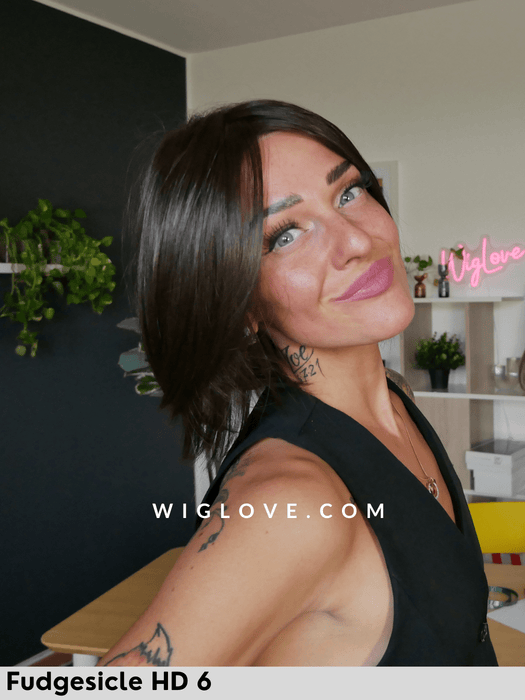 dawn jon renau parrucca sintetica termoresistente piastrabile caschetto corto piega liscia lacefront riga libera