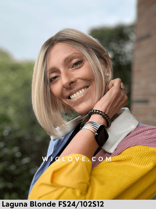 dawn jon renau parrucca sintetica termoresistente piastrabile caschetto corto piega liscia lacefront riga libera