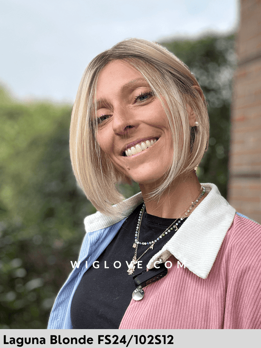 dawn jon renau parrucca sintetica termoresistente piastrabile caschetto corto piega liscia lacefront riga libera