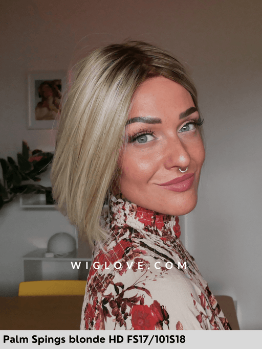 dawn jon renau parrucca sintetica termoresistente piastrabile caschetto corto piega liscia lacefront riga libera