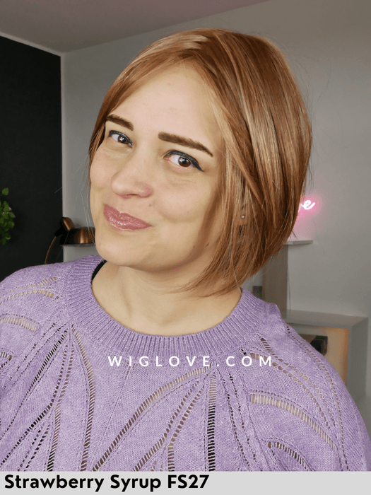 dawn jon renau parrucca sintetica termoresistente piastrabile caschetto corto piega liscia lacefront riga libera