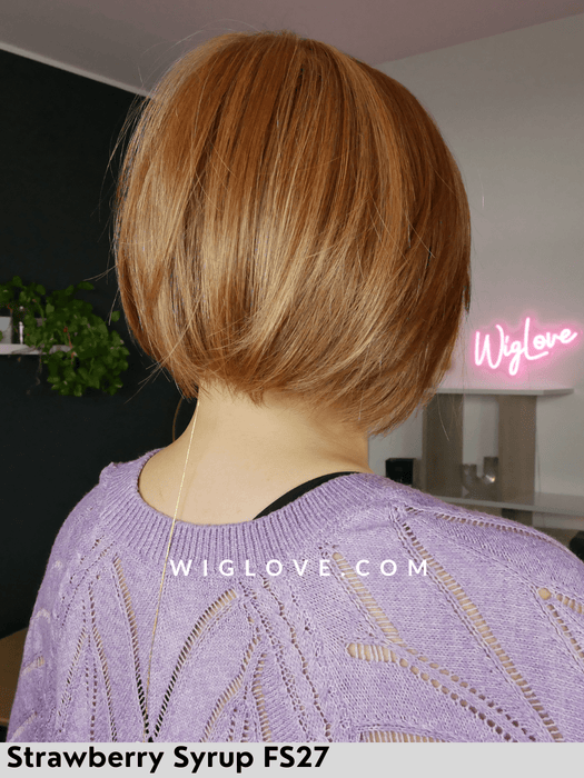 dawn jon renau parrucca sintetica termoresistente piastrabile caschetto corto piega liscia lacefront riga libera