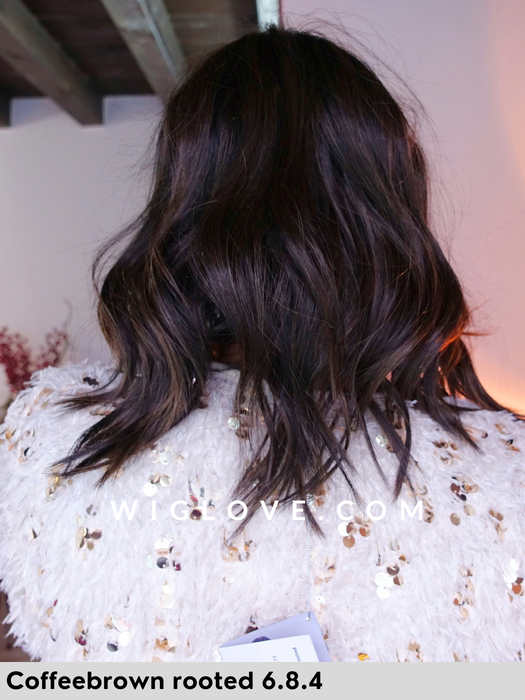 demi mono ellen wille parrucca sintetica termoresistente alle spalle mossa lace front riga libera monofilamento antiscivolo taglia M