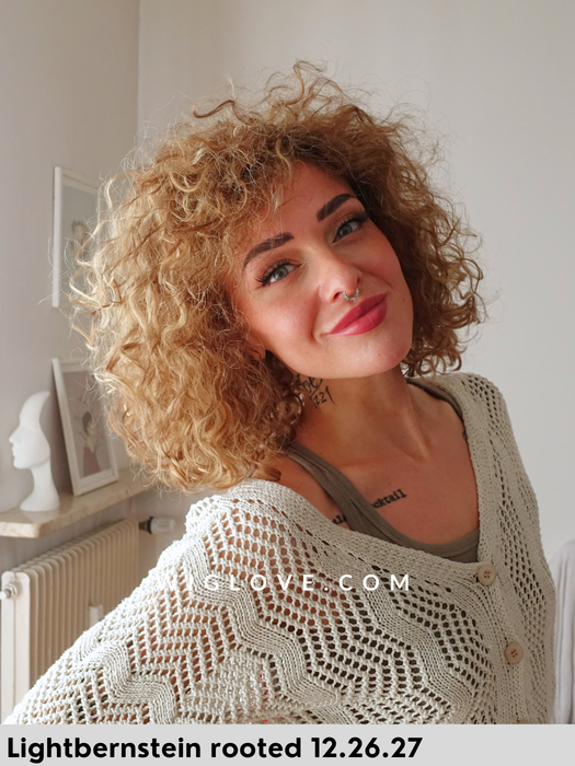 disco ellen wille parrucca riccia sintetica tradizionale alle spalle mini lacefront dispositivo medico CE