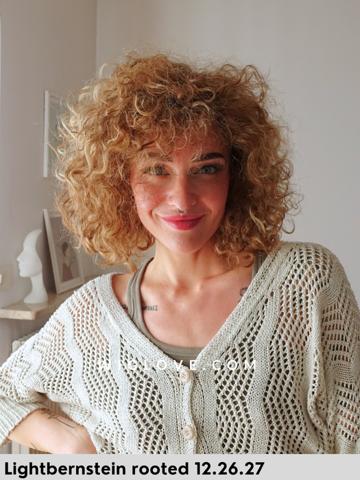 disco ellen wille parrucca riccia sintetica tradizionale alle spalle mini lacefront dispositivo medico CE