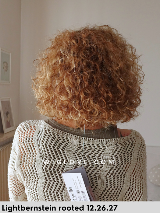disco ellen wille parrucca riccia sintetica tradizionale alle spalle mini lacefront dispositivo medico CE