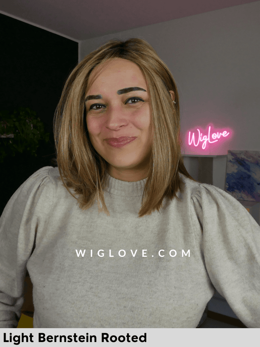 drive ellen wille parrucca liscia alle spalle in fibra sintetica termoresistente con attaccatura naturale e riga centrale monofilamento riga lacefront