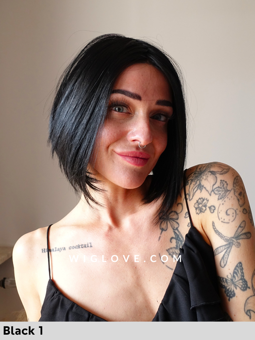 DUA MONO PART - Pronta Consegna 24/48 ore - Wig Love - Parrucca Sintetica black