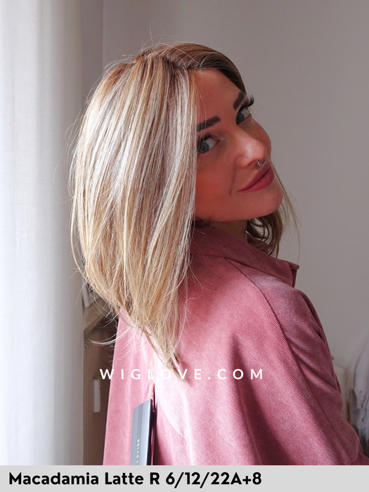 dubai belle tress parucca long bob scalato liscio city collection lacefront riga centrale retro aperto