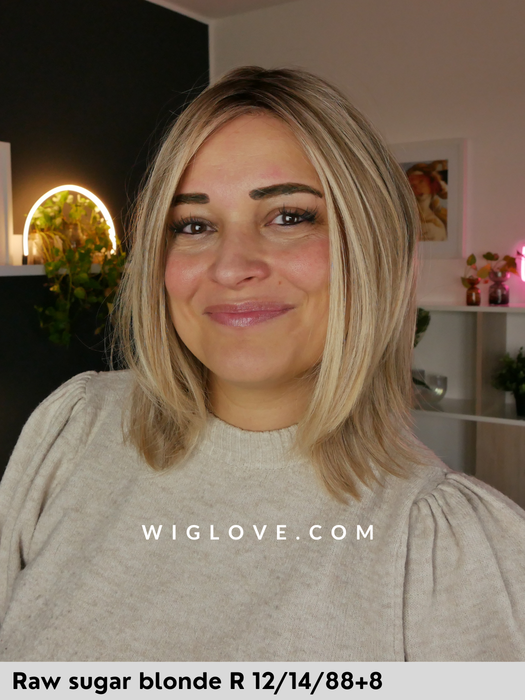 dubai belle tress parucca long bob scalato liscio city collection lacefront riga centrale retro aperto