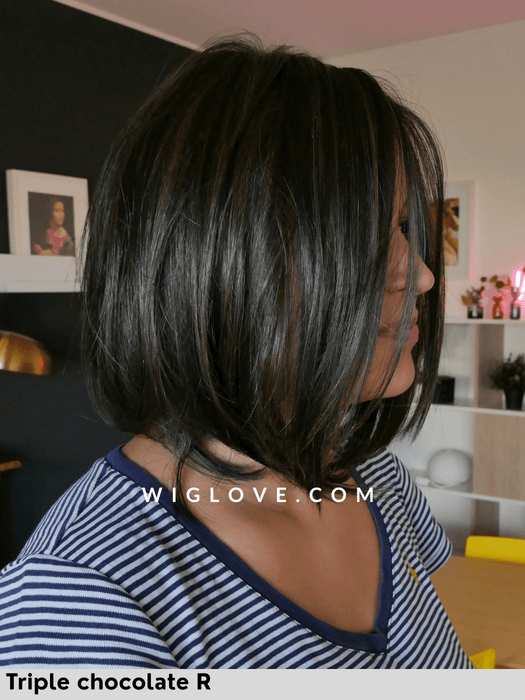 dubai belle tress parucca long bob scalato liscio city collection lacefront riga centrale retro aperto