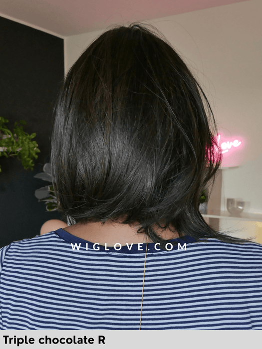 dubai belle tress parucca long bob scalato liscio city collection lacefront riga centrale retro aperto