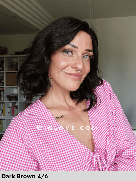 duo beach gisela mayer parrucca capello misto alle spalle mosso long bob doppio monofilamento lacefront retro fatto a macchina chiuso