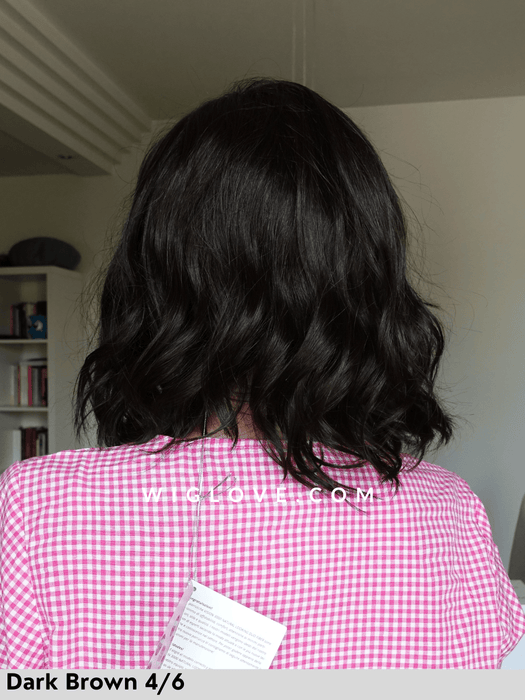 duo beach gisela mayer parrucca capello misto alle spalle mosso long bob doppio monofilamento lacefront retro fatto a macchina chiuso