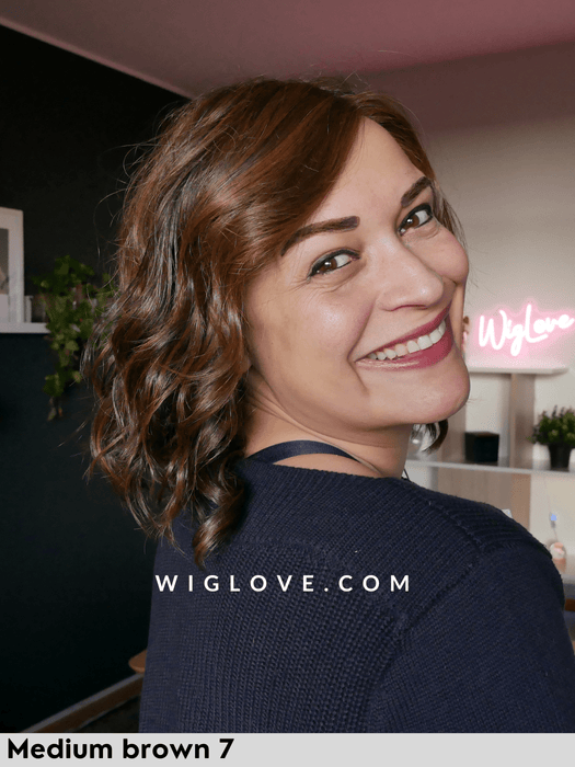 duo beach gisela mayer parrucca capello misto alle spalle mosso long bob doppio monofilamento lacefront retro fatto a macchina chiuso