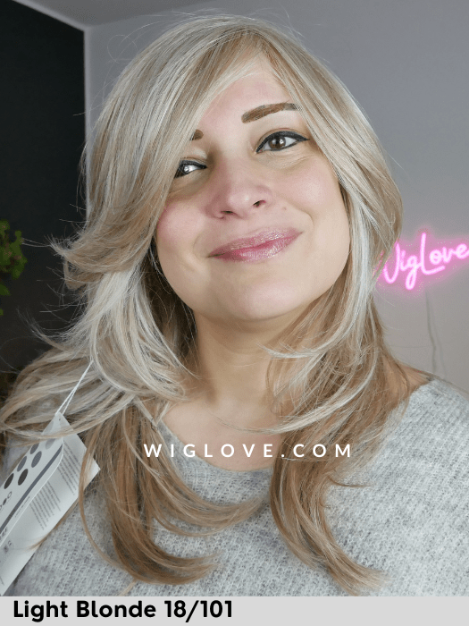 DUO ERICA - capelli misti - attaccatura naturale, riga libera e poliuretano - Wig Love - Parrucca Capelli MistiLight Blonde 18/101