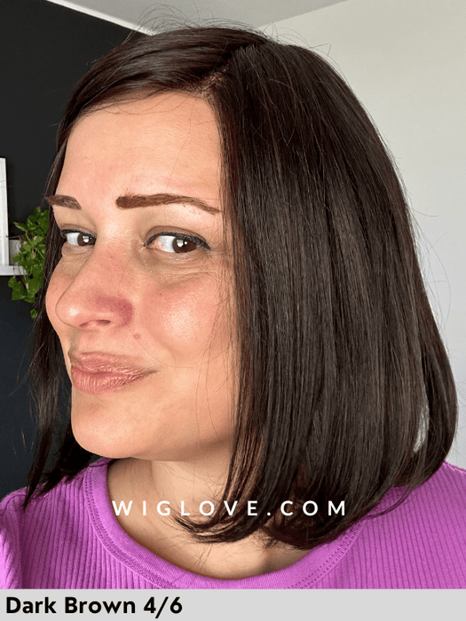 DUO LYNSEY MONO LACE - capelli misti - riga libera e attaccatura naturale - Wig Love - Parrucca SinteticaChocolate Caramel 829