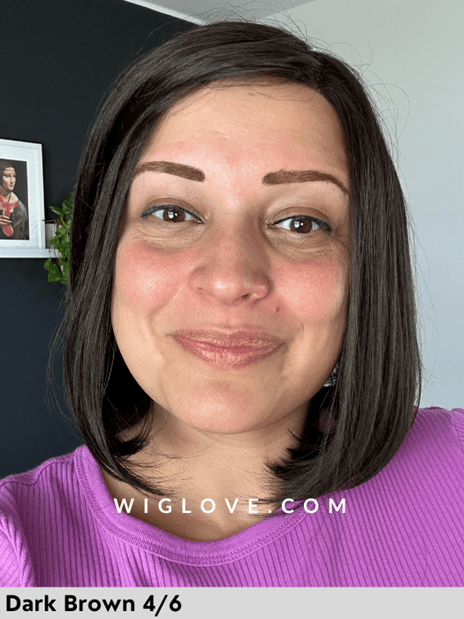 DUO LYNSEY MONO LACE - capelli misti - riga libera e attaccatura naturale - Wig Love - Parrucca SinteticaChocolate Caramel 829