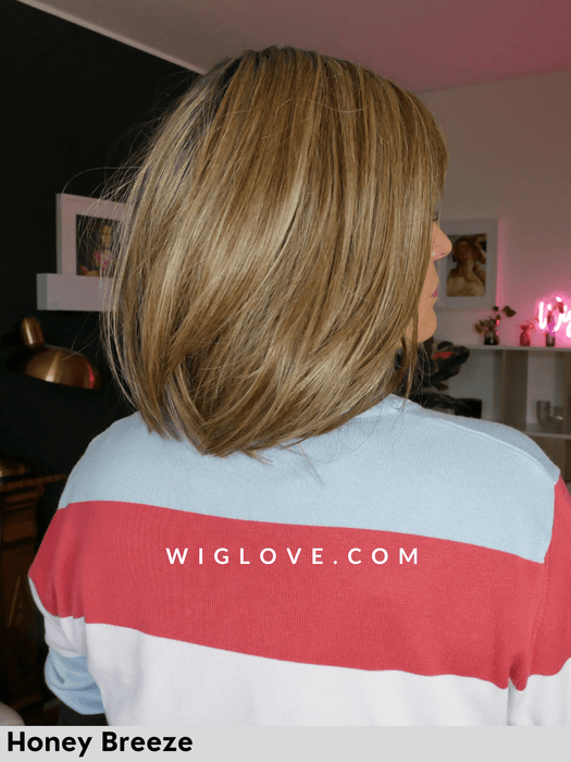 duo page gisela mayer parrucca capello misto long-bob con frangetta fatta a macchina riga sinistra monofilamento