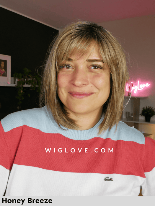 duo page gisela mayer parrucca capello misto long-bob con frangetta fatta a macchina riga sinistra monofilamento