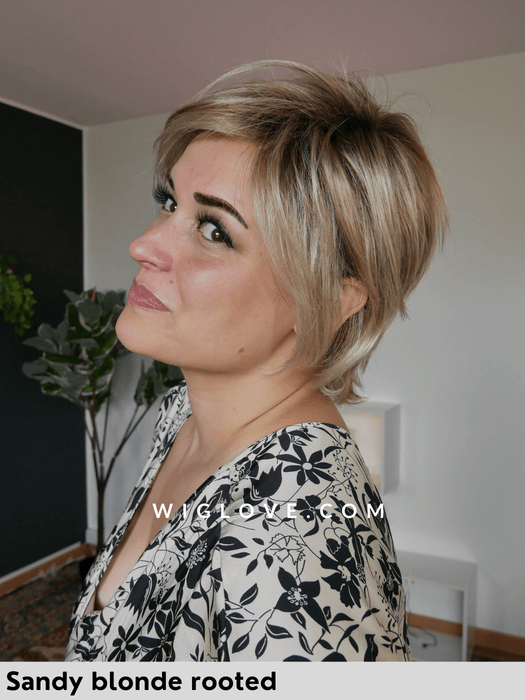 EASY - riga sinistra, attaccatura naturale - Wig Love - Parrucca SinteticaDark Chocolate Mix