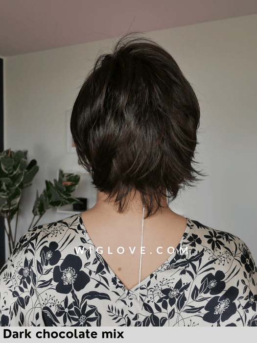 EASY - riga sinistra, attaccatura naturale - Wig Love - Parrucca SinteticaDark Chocolate Mix