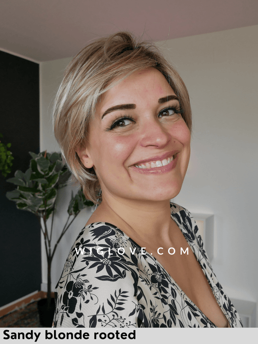 EASY - riga sinistra, attaccatura naturale - Wig Love - Parrucca SinteticaDark Chocolate Mix