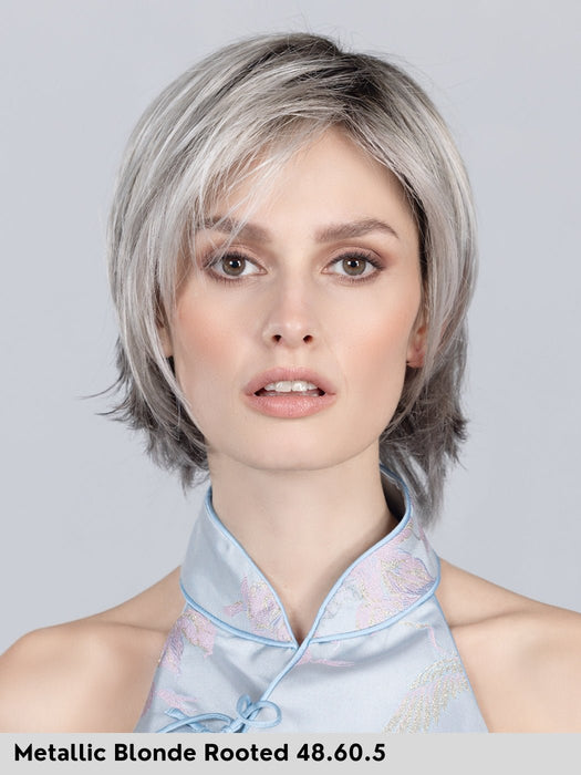 EASY - riga sinistra, attaccatura naturale - Wig Love - Parrucca SinteticaMetallic Blonde Rooted