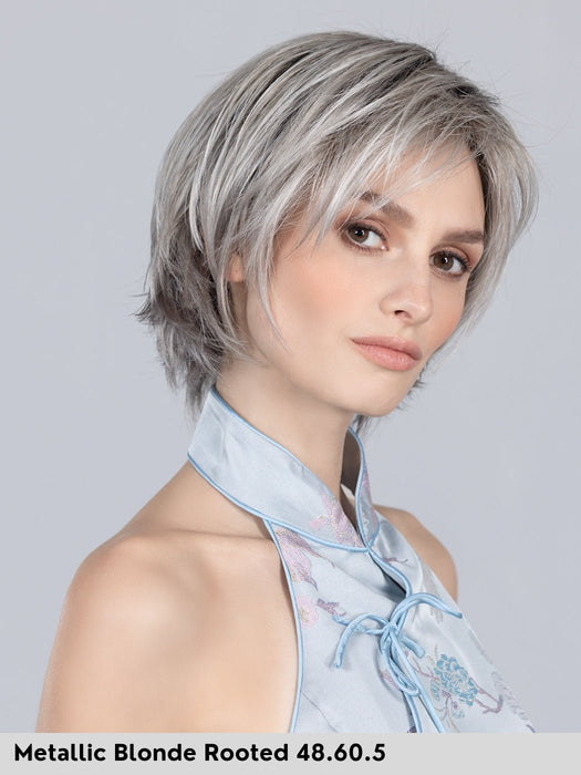 EASY - riga sinistra, attaccatura naturale - Wig Love - Parrucca SinteticaMetallic Blonde Rooted