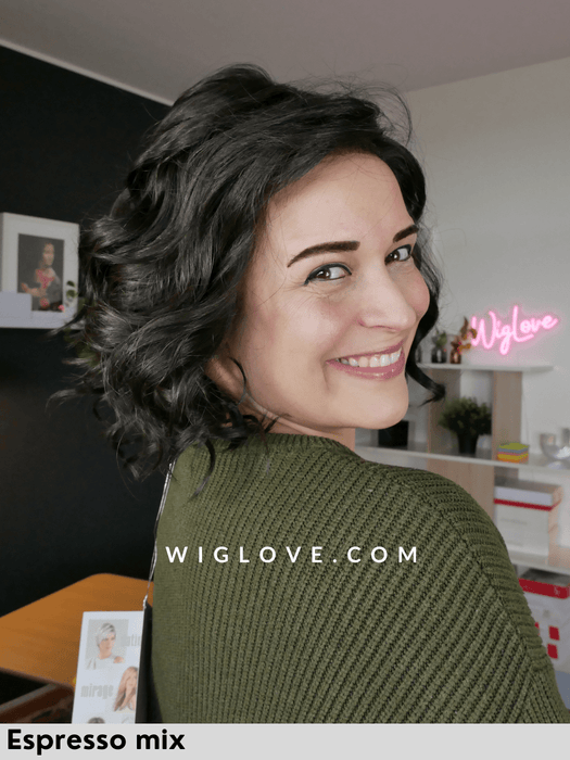 eclat ellen wille parrucca sintetica termoresistente fatta a mano riga libera lacefront attaccatura naturale monofilamento mossa alle spalle 