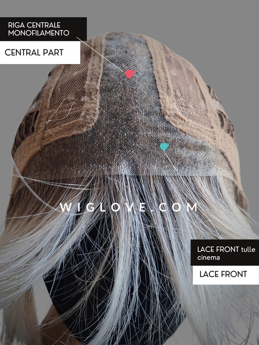TESS MONO PART - lace front, central part, non-slip