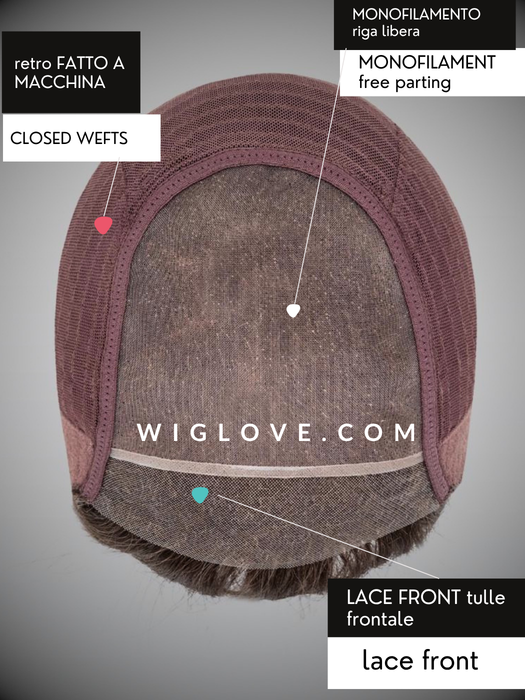 MIKADO MONO - Capelli naturali Remy - attaccatura naturale e riga libera