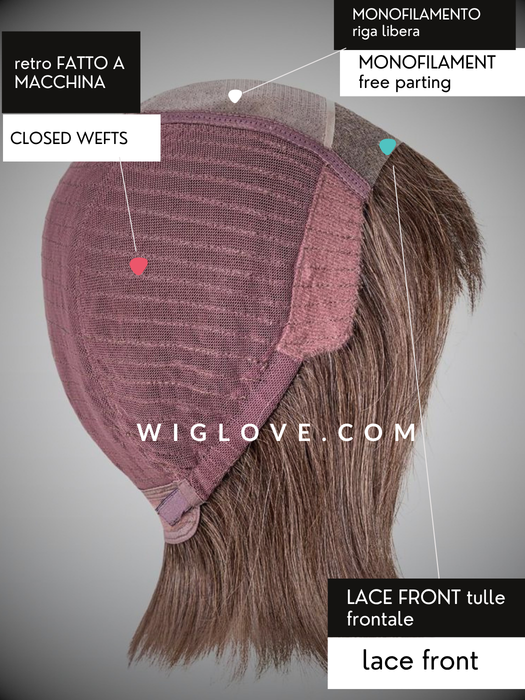 MIKADO MONO - Capelli naturali Remy - attaccatura naturale e riga libera