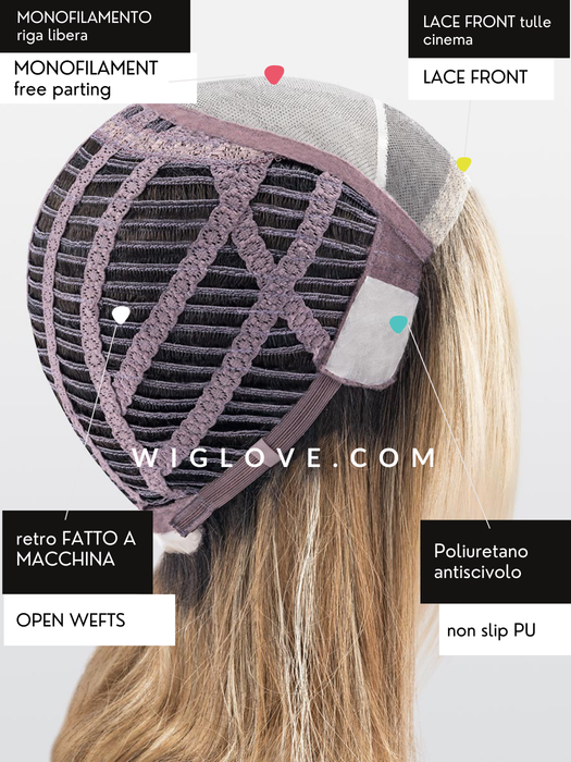 MEGA MONO - attaccatura naturale, riga sinistra, poliuretano antiscivolo