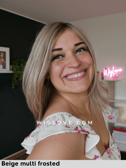 EMOTION - Capelli veri Remy - Parrucca 100% fatta a mano - Pronta Consegna 24/48 ore - Wig Love - Parrucca Capelli VeriBeige Multi Frosted